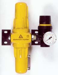 A pressure regulator allows adjustment of line air pressure to useable levels.