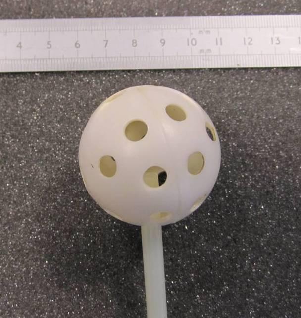 Experiments Tracer gas ejectors Ejector 1: Omnidirectional source: 40 mm diameter perforated sphere 5.
