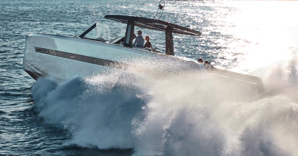 The FJORD 48 open is the ultimate powerboat and makes no secret of it
