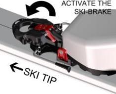 In case of experiencing a release of the boot while the binding toe part is set on the UPHILL MODE as a consequence of a strange happening/particularly high stress ( fall, avalanche, slippage etcetc.