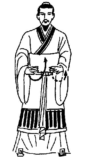 Posture 7. Qinzhuo Futu (Catching the Rabbit in Hiding) - Draw the palms forward and then downward in arcs to slap Futu points with the wrists relaxed. - Contract the anus and keep the buttocks in.