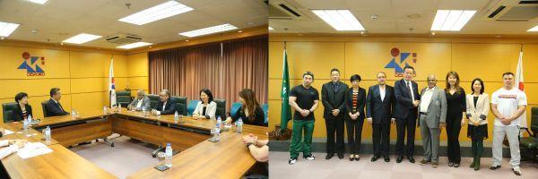 Datuk Paul Chua and Christina Kam paid a courtesy call to the office of the Macao Sport Development Board together with President Che Kuong Hon and Ines Yeung, Organizing Chairman. Vice-President Mr.