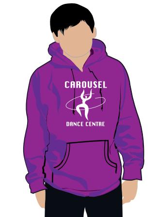 CAROUSEL HOODIES Back by popular demand. Cozy purple Carousel Hoodies. Hoodies will be available to purchase at the front desk starting in October.