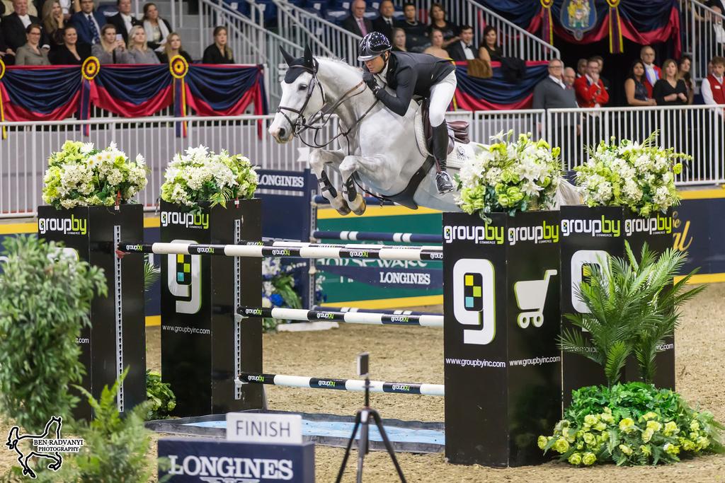who recently helped the United States become World Champions, rode his top mount, Eddie Blue, to a clear round in a time of 32.53 seconds to finish runner-up.