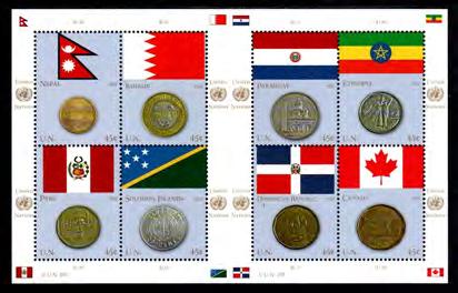 PAGE 3 1039 45 Nations Coins and Flags: Nepal, Peru,