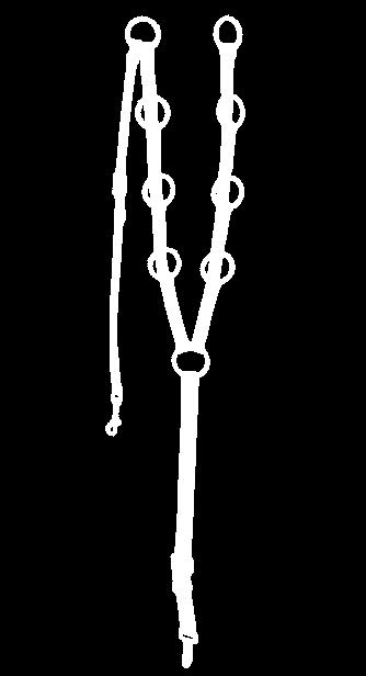 The chain can be run through the halter from the left side, and