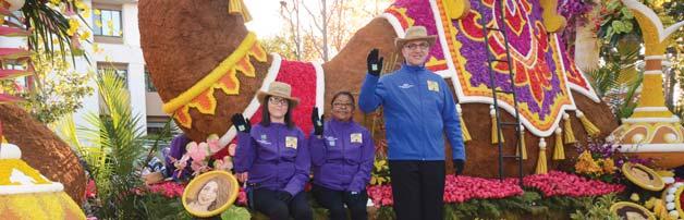 Rose Parade Float WAYS TO PARTICIPATE Rider Walker Floragraph Honoree Family Sponsor Organization Corporate Sponsorship Guest of one of the above PURCHASE A