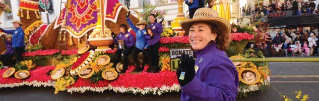 Rose Parade Float Additional Sponsorship Opportunities Floragraph Brunch Sponsor $10,000 The Floragraph Brunch is an emotional gathering of families whose loved one is being honored on the Donate