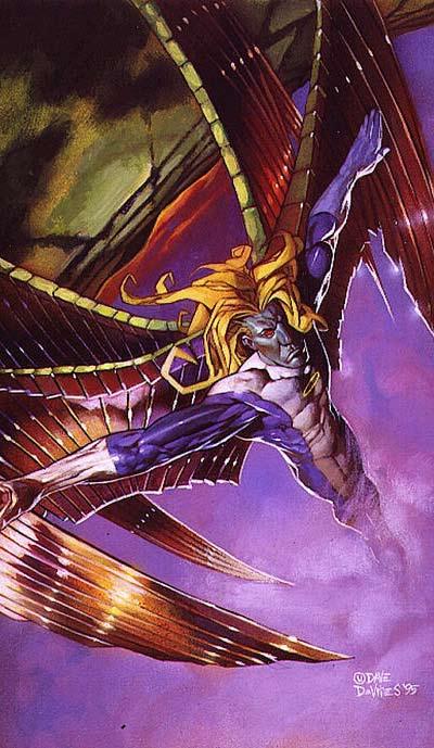 ARCHANGEL STR +4 18 TOUGHNESS +8 POWERS DEX +4 18 FORTITUDE +6 CON +4 18 INT REFLEX +10 WIS CHA WILL +6 Flight 3 (50 mph; Drawbacks: Not in liquids, Restrainable) (4 pp), Protection 4, Super Senses 2