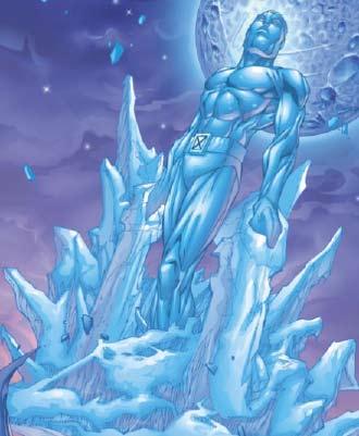 ICEMAN STR +5 20/12 DEX CON INT +1 12 WIS CHA PL10 DAMAGE CONDITIONS BRUISED STAGGERED UNCONSCIOUS TOUGHNESS FORTITUDE REFLEX +10*/** +6 +8 *4 Impervious **Out of Ice Form WILL +6 INJURED DISABLED