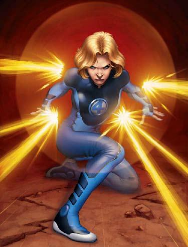INVISIBLE WOMAN STR +0 10 TOUGHNESS DEX FORTITUDE +13/* +5 *Without Force Field POWERS CON +1 12 INT REFLEX +6 WIS CHA WILL +9 Force Array: (40 pp base + 5 APs= 45 pp) Create Objects 12 Force