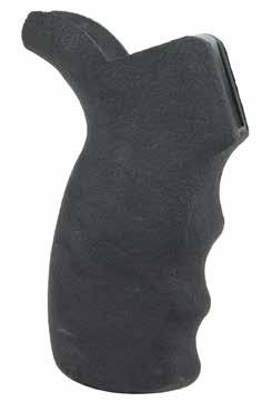shape, shallow finger grooves for fast grip acquisition, and proper hand location for