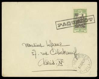 Prestige Philately - General Public Auction No 139 Page: 5 NEW HEBRIDES 844 C A- NEW ZEALAND - Postal History Lot 844 1936 cover to Paris (b/s) with French