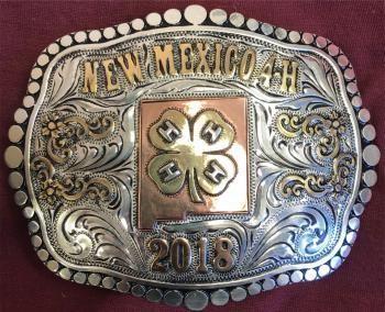 2018 New Mexico State 4-H Buckles are available to order! Forms are at the Extension Office.