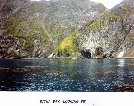 SITKA BAY 53 59'S 37 24'W Chart 3585, Cape Buller to Cape Constance This bay is 1 mile W of Cape Buller.