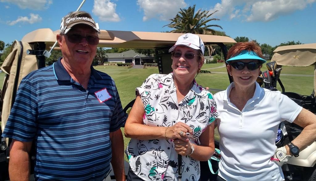 Jim Fitzpatrick and Lynn Kramer stuck it closest to the pin on the Par 3s to win prizes. Rick Krueger who is Treasurer for the Tampa Bay chapter also rattled a pin.