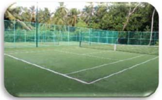 Artificial Grass Two Tennis Court Dusit Thani Maldives Designed two tennis courts and provided the complete
