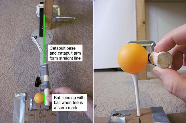 9 of 15 9/13/2018, 12:47 PM Figure 11. Line up the catapult and tee so the bat will hit the ball correctly.