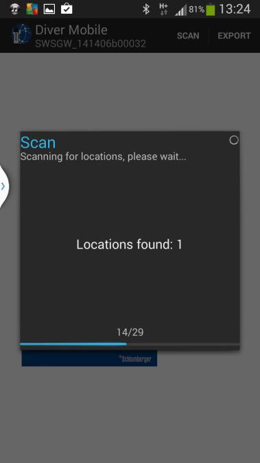 After the scanning period ends the screen will display detailed information of the scanned locations.
