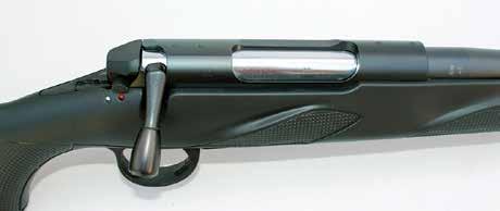 top of the receiver, with its cylindrical profile, is drilled and tapped to accept the everpopular Remington 700-style scope bases, which makes it easy for scope mounting with whatever rings the user