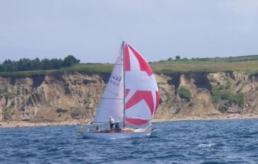 Race 2 on Saturday is typically a start off the entry to Great Salt Pond, counterclockwise around the island - the first leg a beat to the south east corner, a spinnaker reach to the southwest