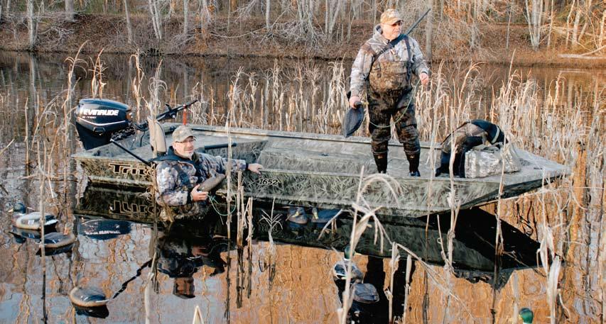 Aluminum Deep V Easy to tow, easy to slide into the marsh,