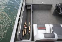 Under-seat storage makes great use of space, and there s plenty of room to swing a rod on the big front and rear decks.