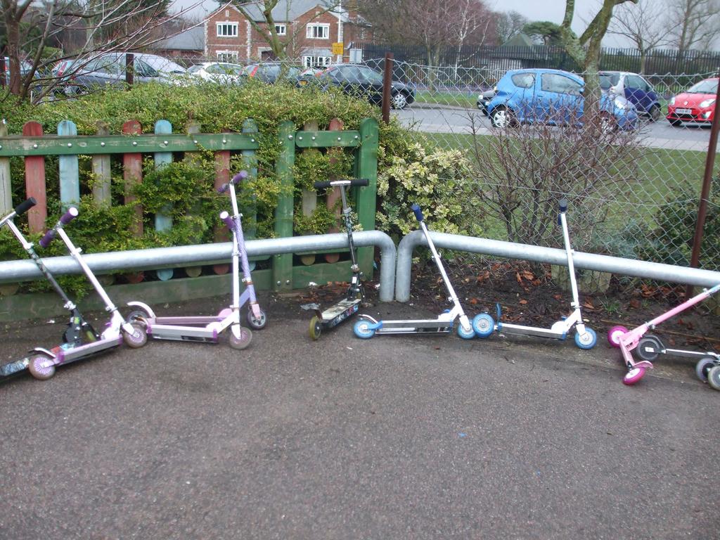 The amount of pupils bringing scooters to school is now