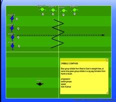 Dribble and shoot Session Objectives Dribble in congested area Shooting on the run Weight of pass 7 BIB TAG Split group into two groups, one group has a ball each and dribble inside grid, the other