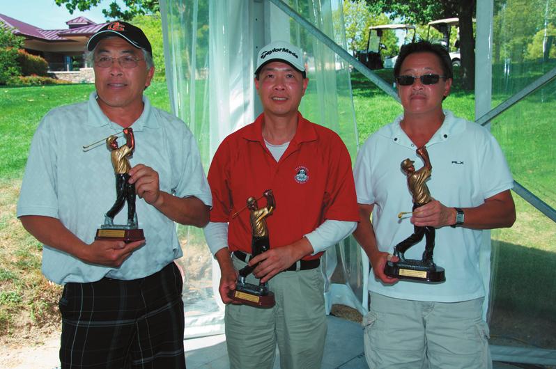 Continued from page 8 Showing us their trophies are B Flight winners, Waimun Yee (Port), Simon Xiao (SCGC) and Bob
