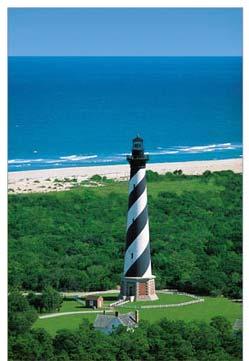Barrier Islands The famous Cape Hatteras Lighthouse was built in 1869 It was situated inland, safe from