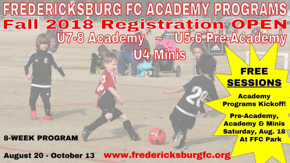 FALL 2018 MINIS, PRE-ACADEMY & ACADEMY For more information on the programs on to register, click the links below: U4 Minis: Click Here U 5-6