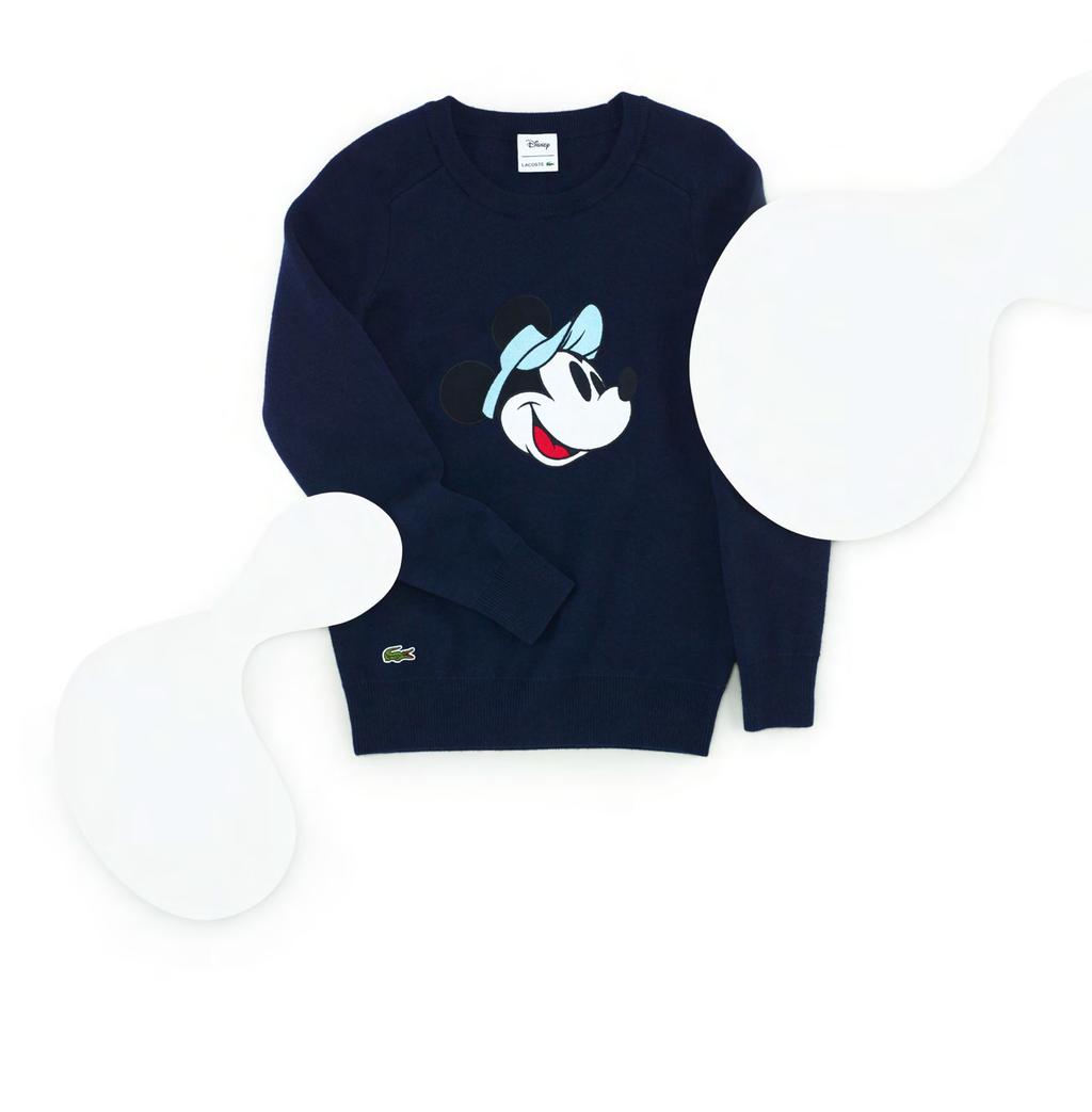 MEETING OF TWO ICONS LACOSTE AND DISNEY UNITE FOR A UNIQUE COLLABORATION WHICH BRINGS TOGETHER MICKEY & MINNIE MOUSE AND THE CROCODILE WHO CELEBRATE RESPECTIVELY THEIR 90 TH AND 85 TH ANNIVERSARIES.