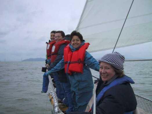 Winter 2002 A group of fifth grade students from Rosa Parks Elementary School in Berkeley sailed aboard