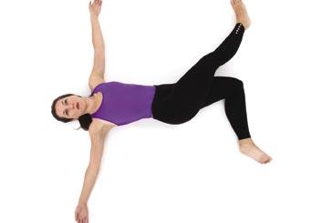 Don t pull your knees towards you, just let gravity do its work. This position stretches your lower back and hips and is very good for people with lower back pain.
