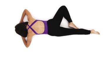 position sretches your groin, hip and leg (alternatively it can be done lying on your back).