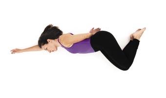 let gravity help). This position gives a good stretch to your quads (the muscles in front of your thighs). Repeat on each side to balance your body.