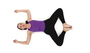 7 BABY POSITION Lie flat on your back with your head and body straight Bring the soles of your feet together and let your knees drop out to the sides.