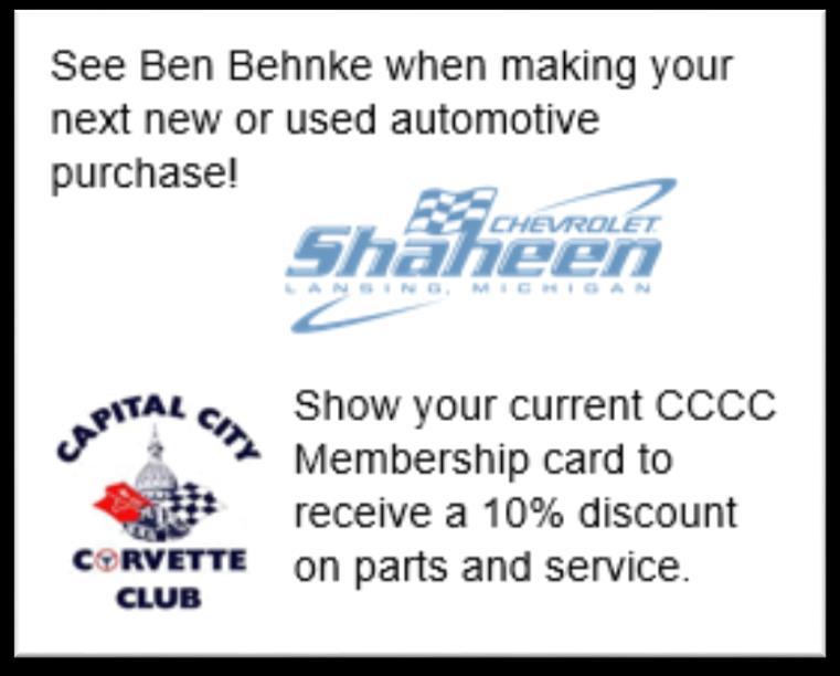 Dealership Contacts: Ben Behnke - Sales\Club Contact (517)