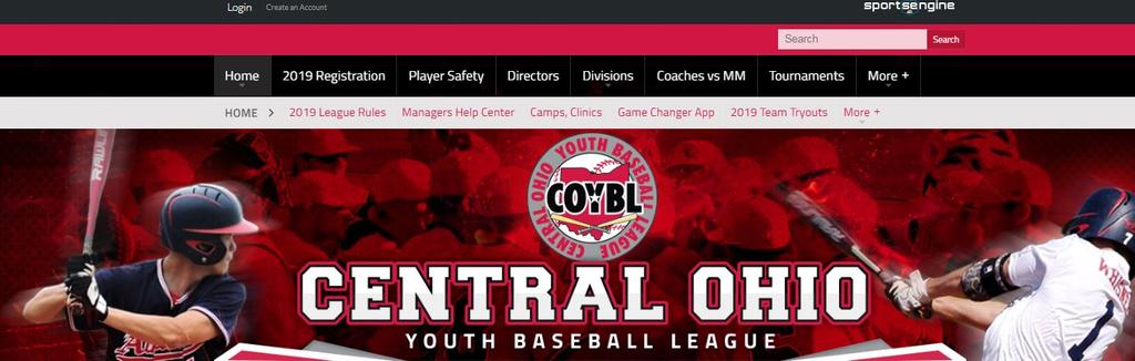 Go to www.coybl.org Logging onto the Website To Access team page or registrations, you must have a COYBL account.