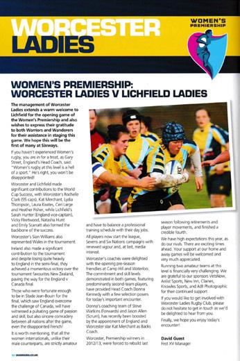 press outlets such as Express and Star, Worcester News, Worcester Observer, Worcester Warriors