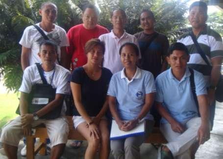 SEAFDEC/AQD, Tigbauan, Iloilo, Philippines Seated L-R Joel Pacquiao, Mary Ann Salomon, Anida
