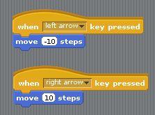 Make the bat move when arrow keys are pressed IF left arrow pressed THEN Move bat 10