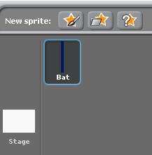 Click the Set costume center button and then drag on the drawing area to make sure the centre is in the middle of your rectangle 5.