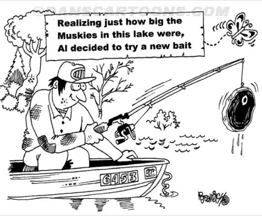 Cartoon of the Month: Walt's Notes: Its February and I hope you have your rattle traps ready to go. The first week of January the fish were being caught on rattle trap type baits.