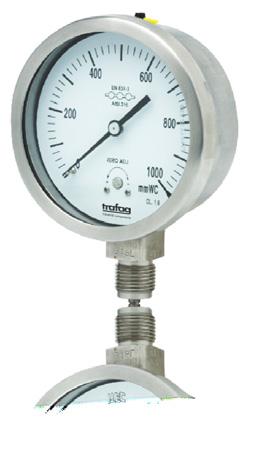 Bourdon tube pressure gauges for generic applications These gauges are used for liquid or gaseous fluids, not highly viscous or crystallizing and are manufactured according to EN 837-1.