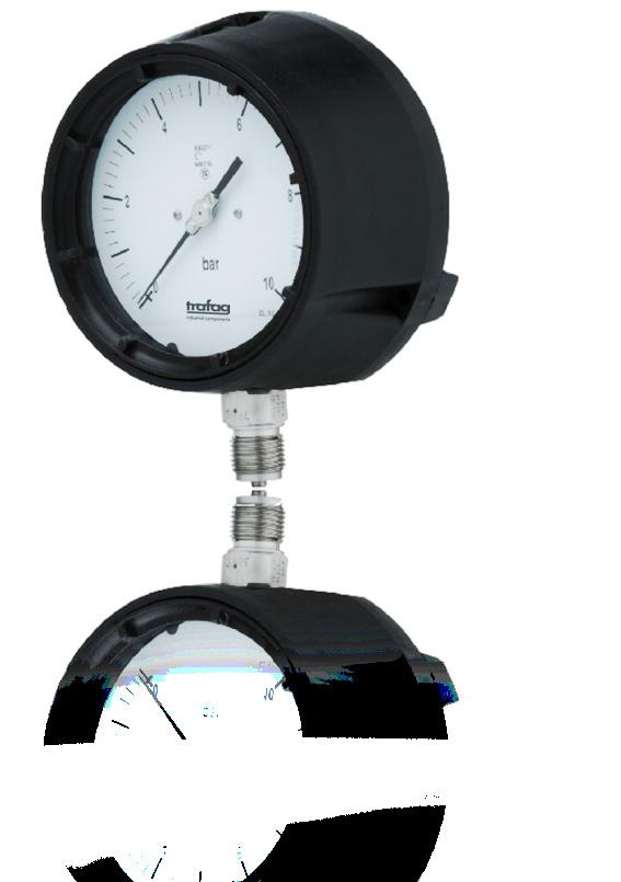 TMP203 www.trafag.com/h20007 The TMP203 High Safety Pressure Gauge in miniature design DN63 is ideally suited where space is tight.