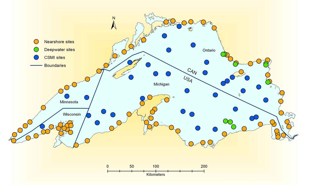 2001-2006 Offshore Sites 2001-2014 Sampling Locations Nearshore sites
