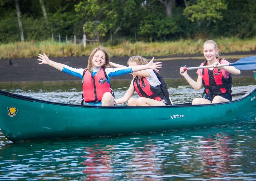 Stable Canadian Canoes Support each other whilst navigating the river. Canoeing Using 2-3 seater stable Canadian canoes, come and explore the Beaulieu River Nature Reserve.
