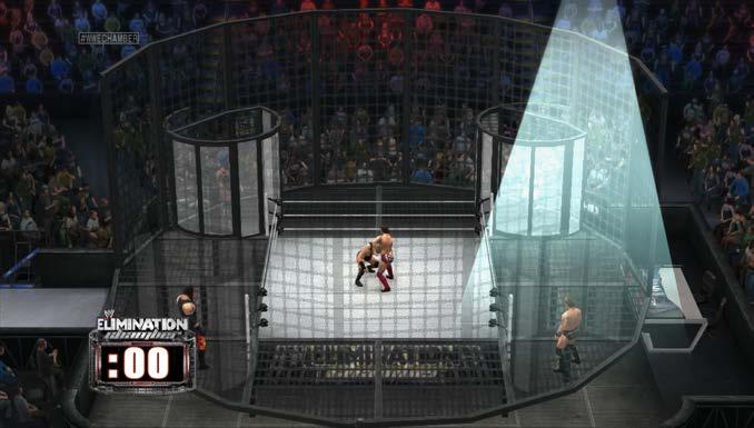 Six Superstars enter the Elimination Chamber, but only one will leave with the victory! Two Superstars begin the match, and additional Superstars enter, one at a time.